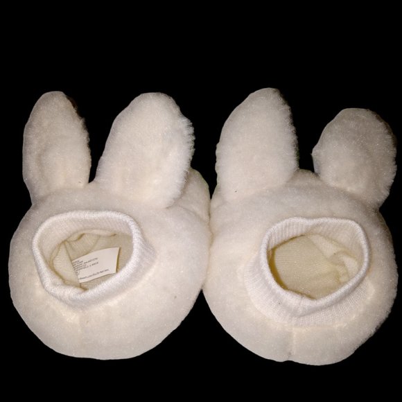 Happy Go Fluffy Baby’s My 1st Easter Bunny Bib, Rattle, and Booties - New! - Picture 5 of 7